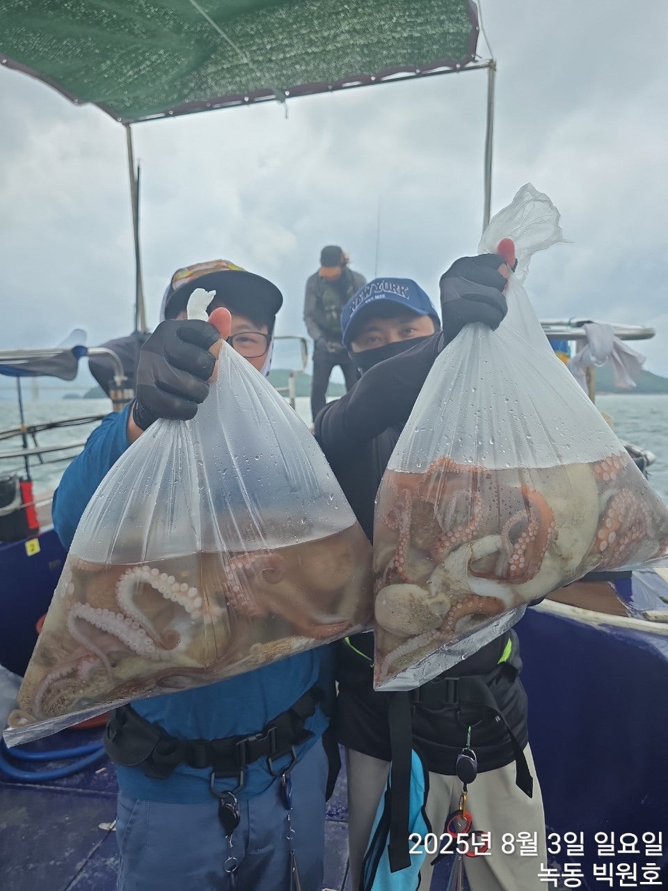 25년 8월 3일 고흥 빅원호 (왕)돌문어 조황