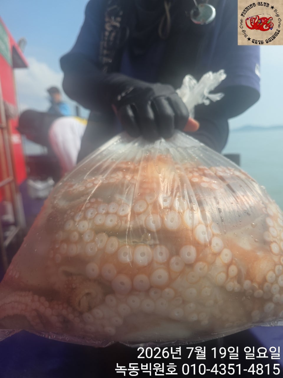 26년 7월 19일 고흥 녹동 빅원호 (왕)돌문어 조황